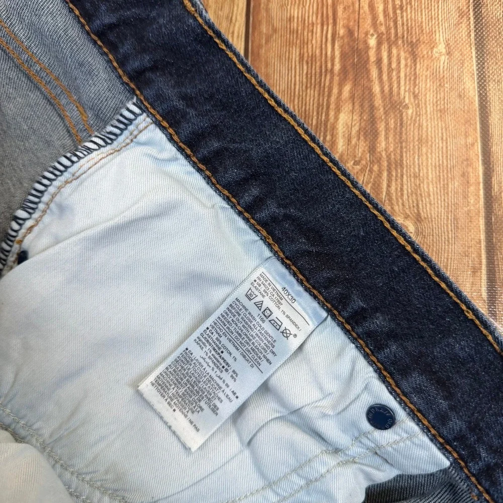 Old Navy Athletic Taper Jeans Mens 40x30 Blue Built In Flex Stretch Denim